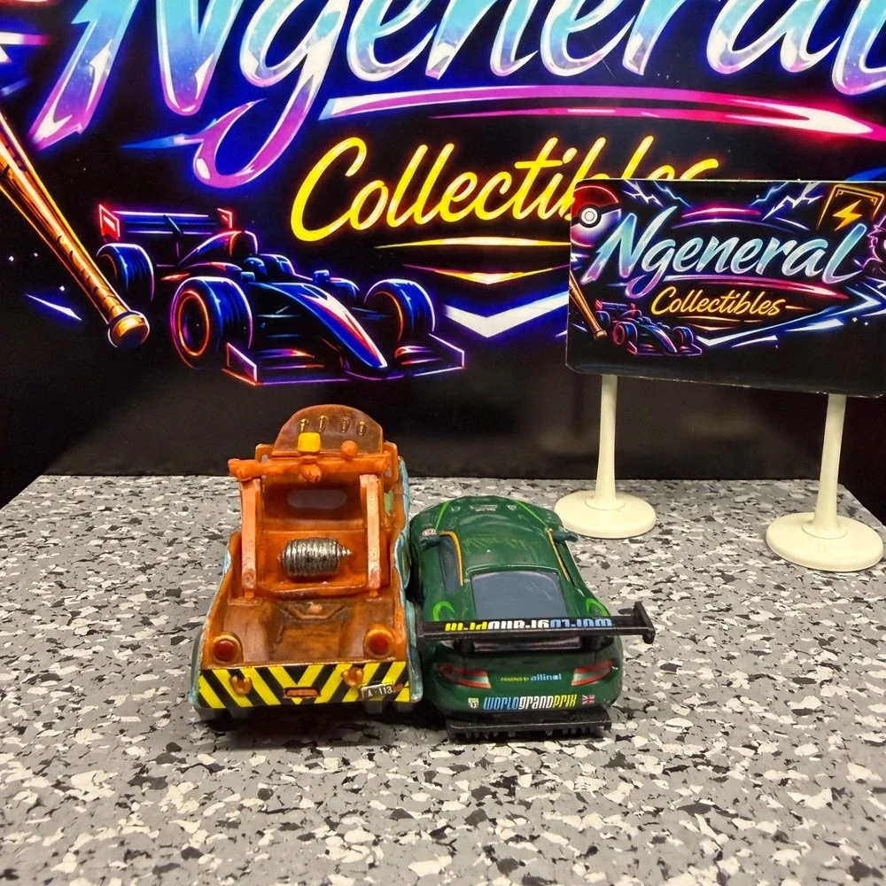 Disney Pixar Cars Diecast Lot Tow Mater and Nigel Gearsley World Grand Prix 1:55